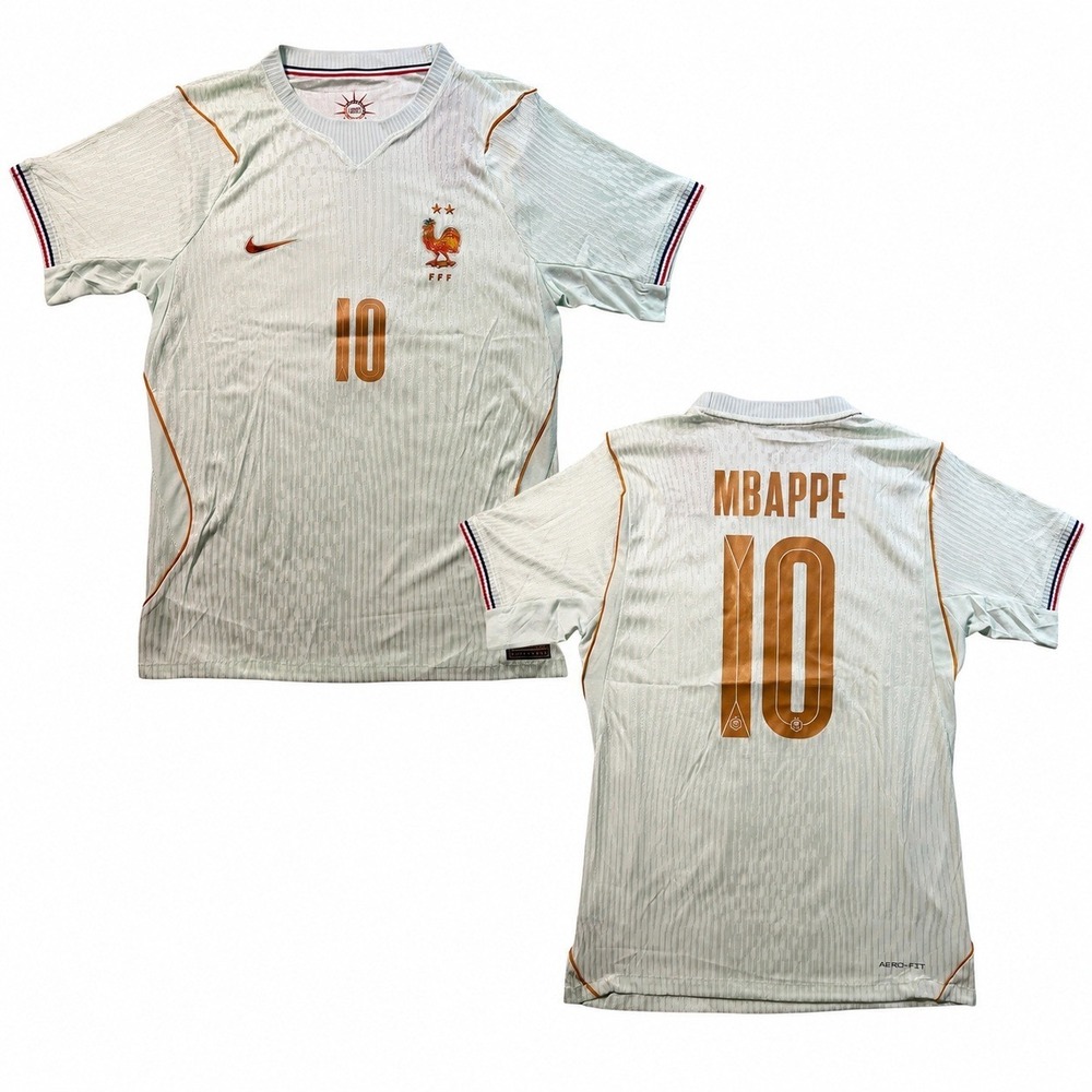 Nike France FFF 2024 Away Jersey Mbappe 10 Mint Green Mens Size Large